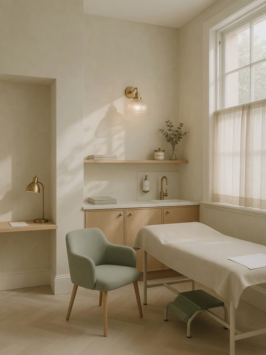PLACEHOLDER: warm consultation room interior for Barrington Primary Care